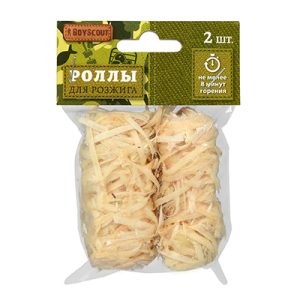 Роллы для розжига мангалов, барбекю, каминов и печей 2 шт. в уп.