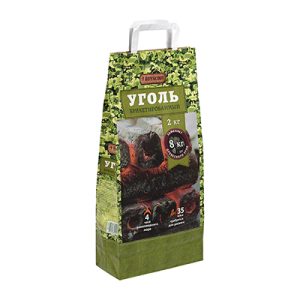 Брикеты угольные длительного горения 2 кг (форма брикетов - БРУСКИ)