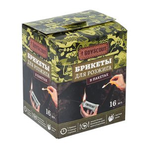 BOYSCOUT  Брикеты для розжига в пакетах 16 шт