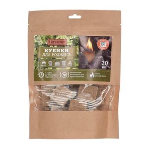 Кубики для розжига 20 шт. в пакете дойпак