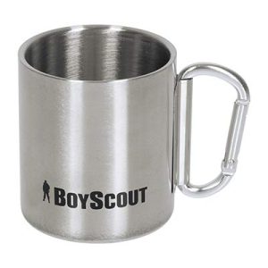 Термокружка 200 мл, складная ручка-карабин, нержавеющая сталь