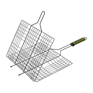 Решетка-гриль для 6 порций блюд,  с АНТИПРИГАРНЫМ покрытием, веер в ПОДАРОК, 62(+5)x40x30x2,5 cм