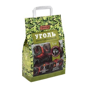 Уголь брикетированный длительного горения 1 кг