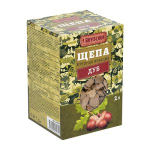 BOYSCOUT   Щепа крупная для копчения "Дуб", 2 л /12
